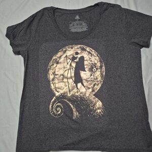 Disney Charcoal Tee with Gold Design Tshirt Short Sleeve Women XL